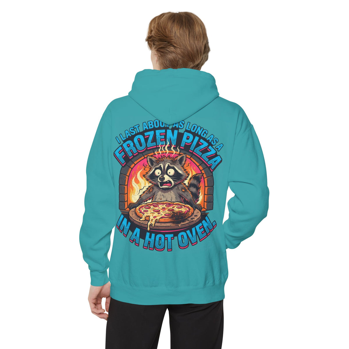 Color: Seafoam | Frozen Pizza in a Hot Oven Garment-Dyed Hoodie