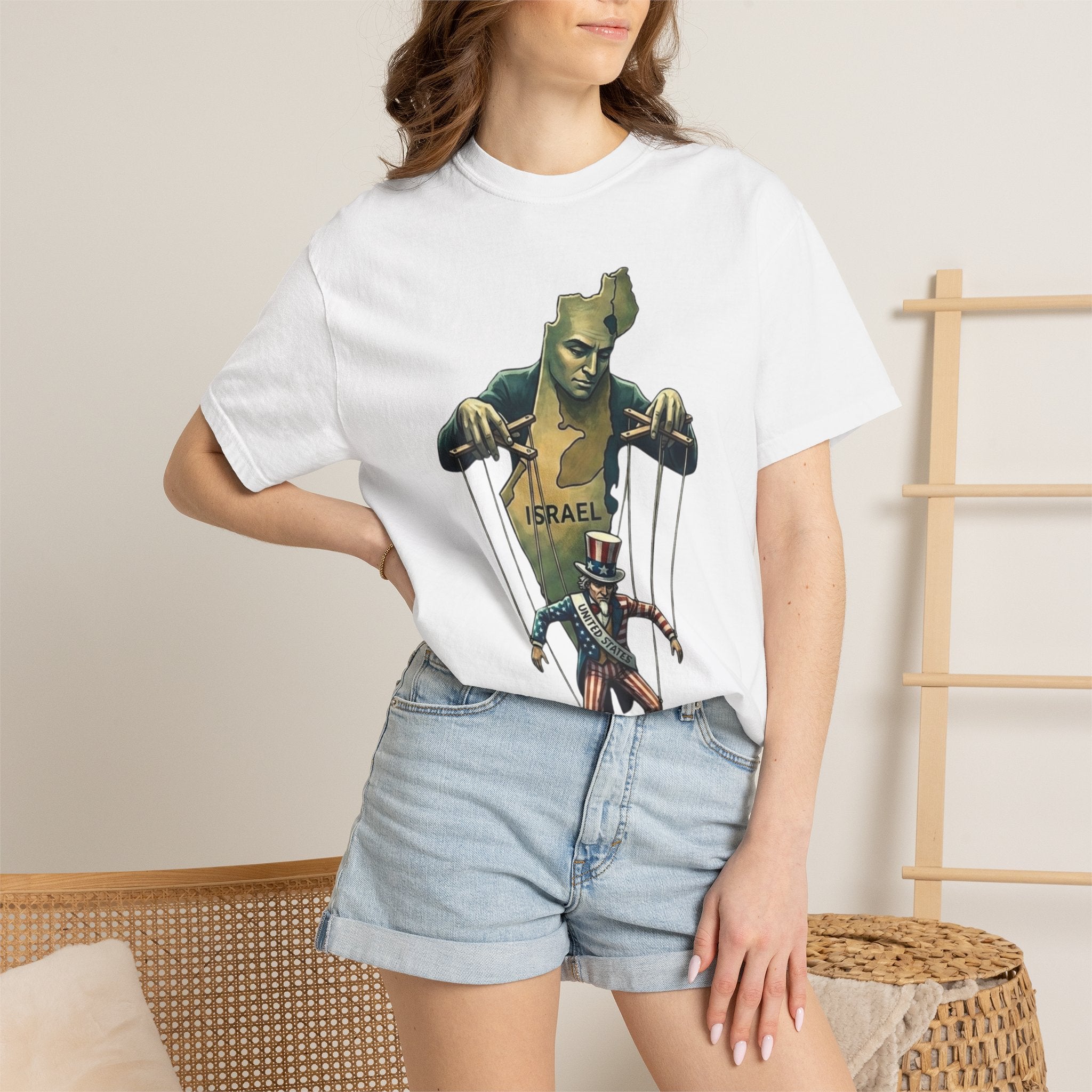 "The Global Puppet Master" Unisex Garment-Dyed T-shirt