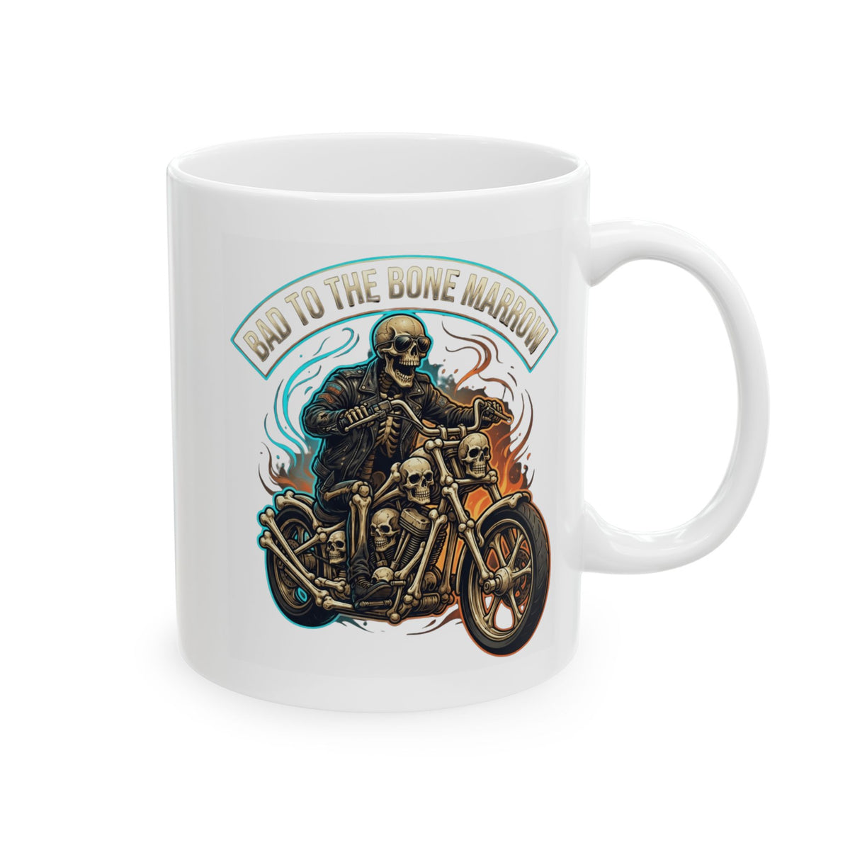 "Bad to the Bone Marrow" White Ceramic Mug