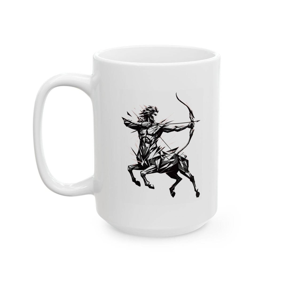 "Sagittarius The Archer Centaur" White Ceramic Mug — Graphic
