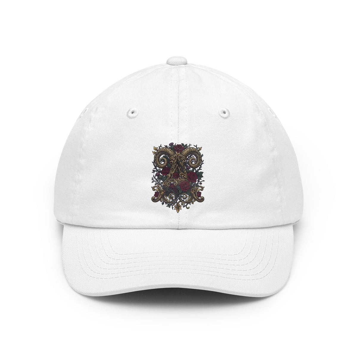 Color: White | Floral Monogram Aries Dad Hat