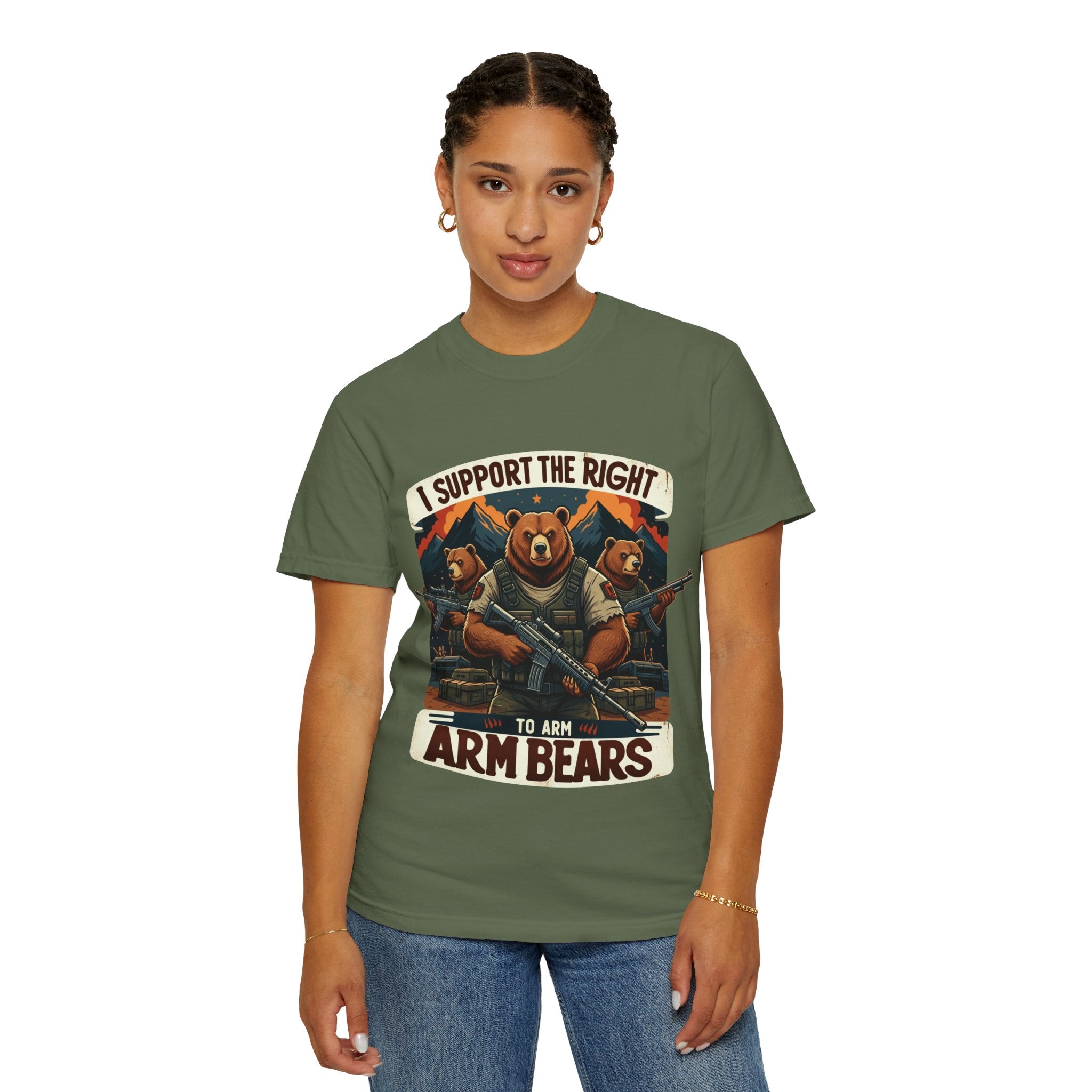 "The Right to Arm Bears (Mountain Division)" Unisex Garment-Dyed T-shirt
