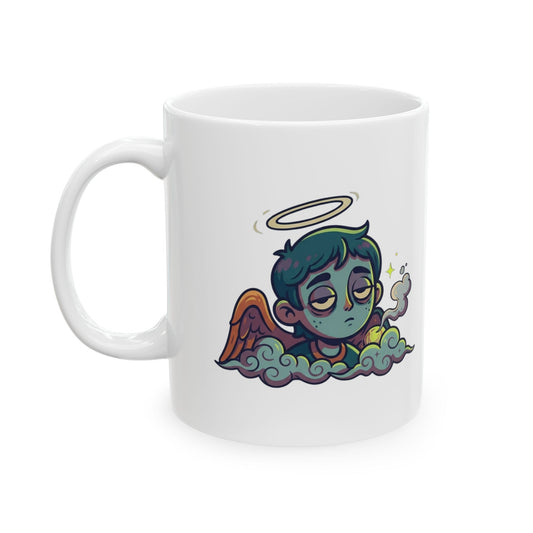 "Hark The Herald Angels" White Ceramic Mug — Graphic