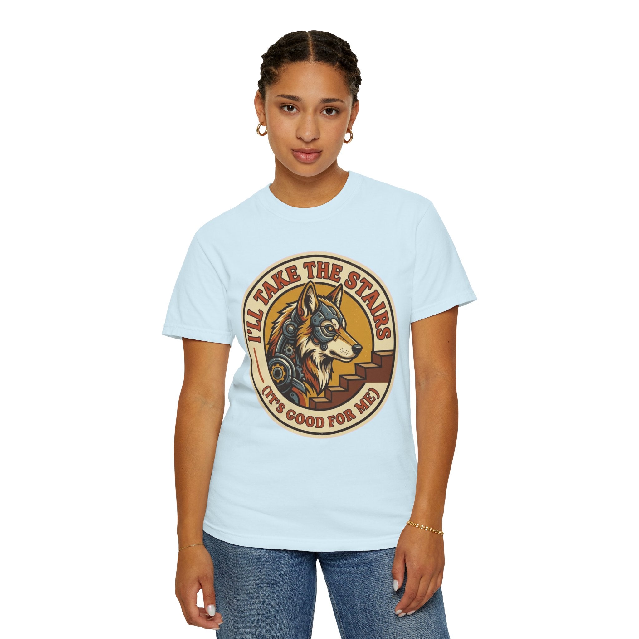 "Take the Stairs" Unisex Garment-Dyed Tee