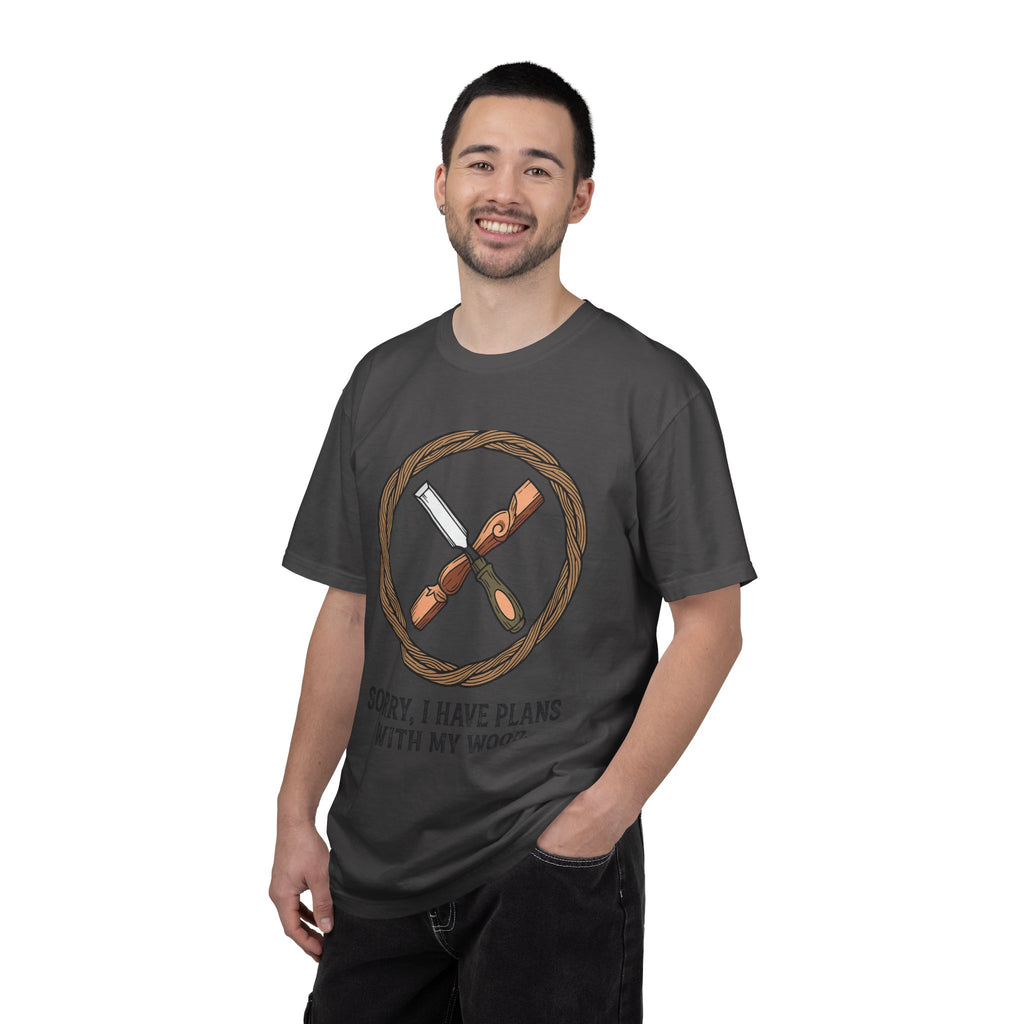 "Plans for My Wood" Unisex Garment-Dyed T-shirt
