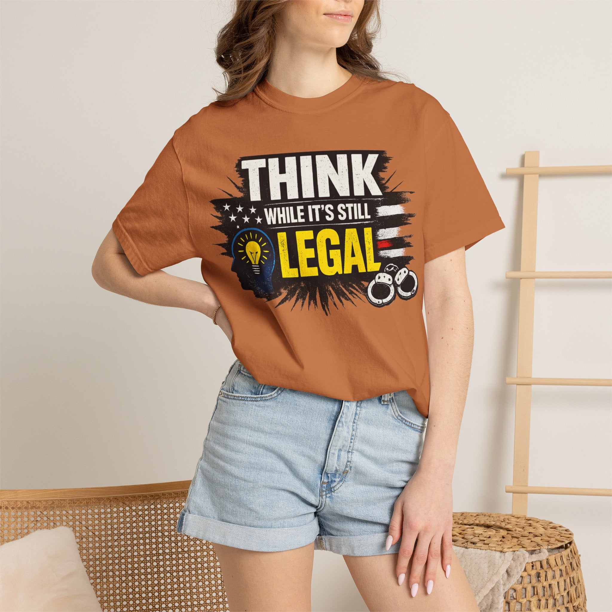 "Think While It’s Still Legal" Unisex Garment-Dyed T-shirt