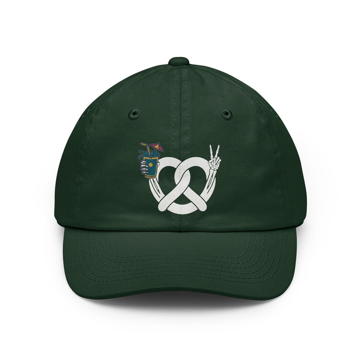 Color: Forest Green | Flexible But Not About Brunch Dad Hat — Graphic