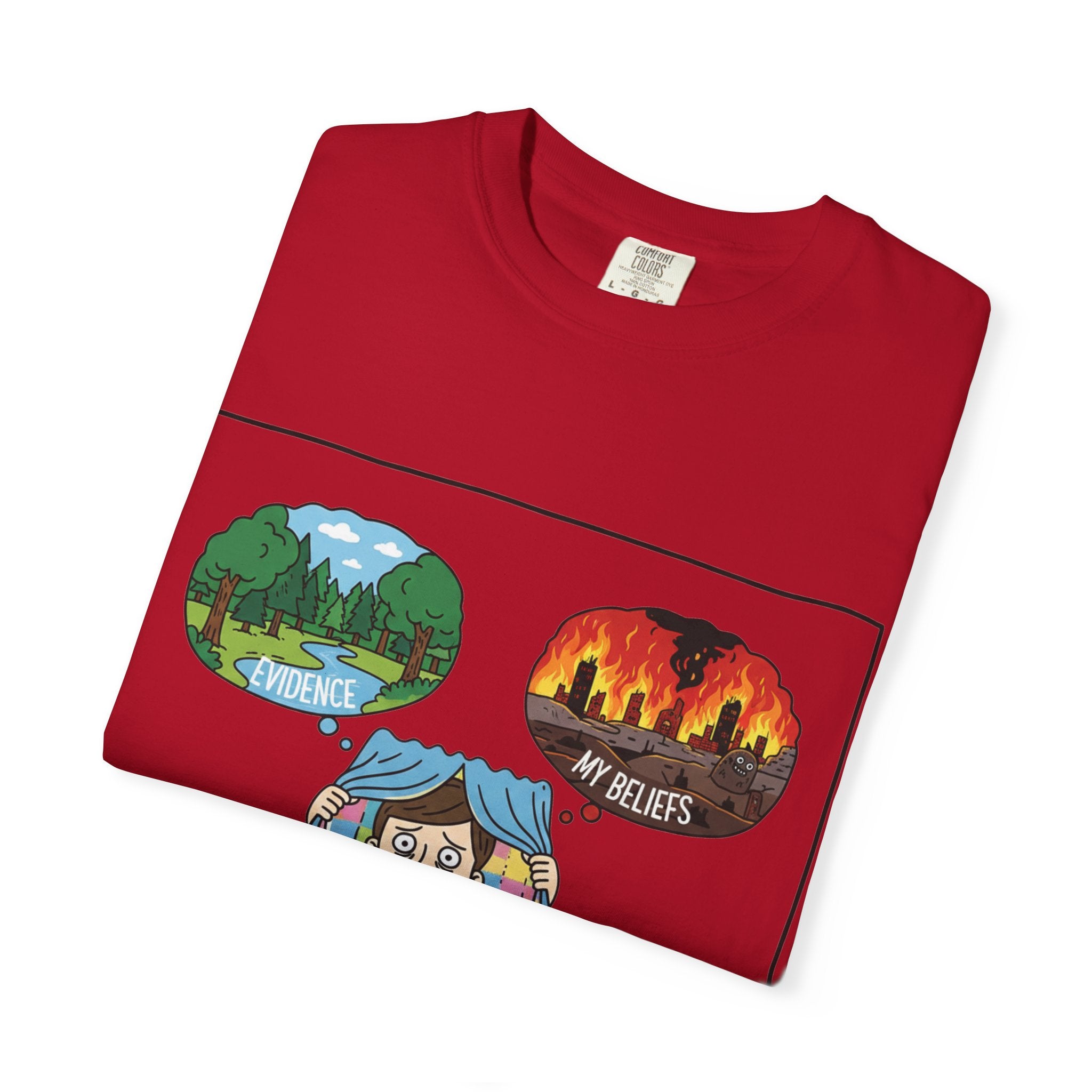 "My Cognitive Dissonance Is Showing" Unisex Garment-Dyed T-shirt