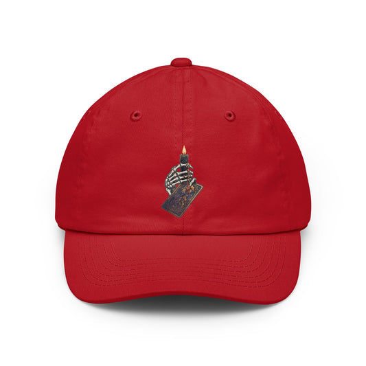 Color: Red | Skeletal Hand And Tarot Card Dad Hat