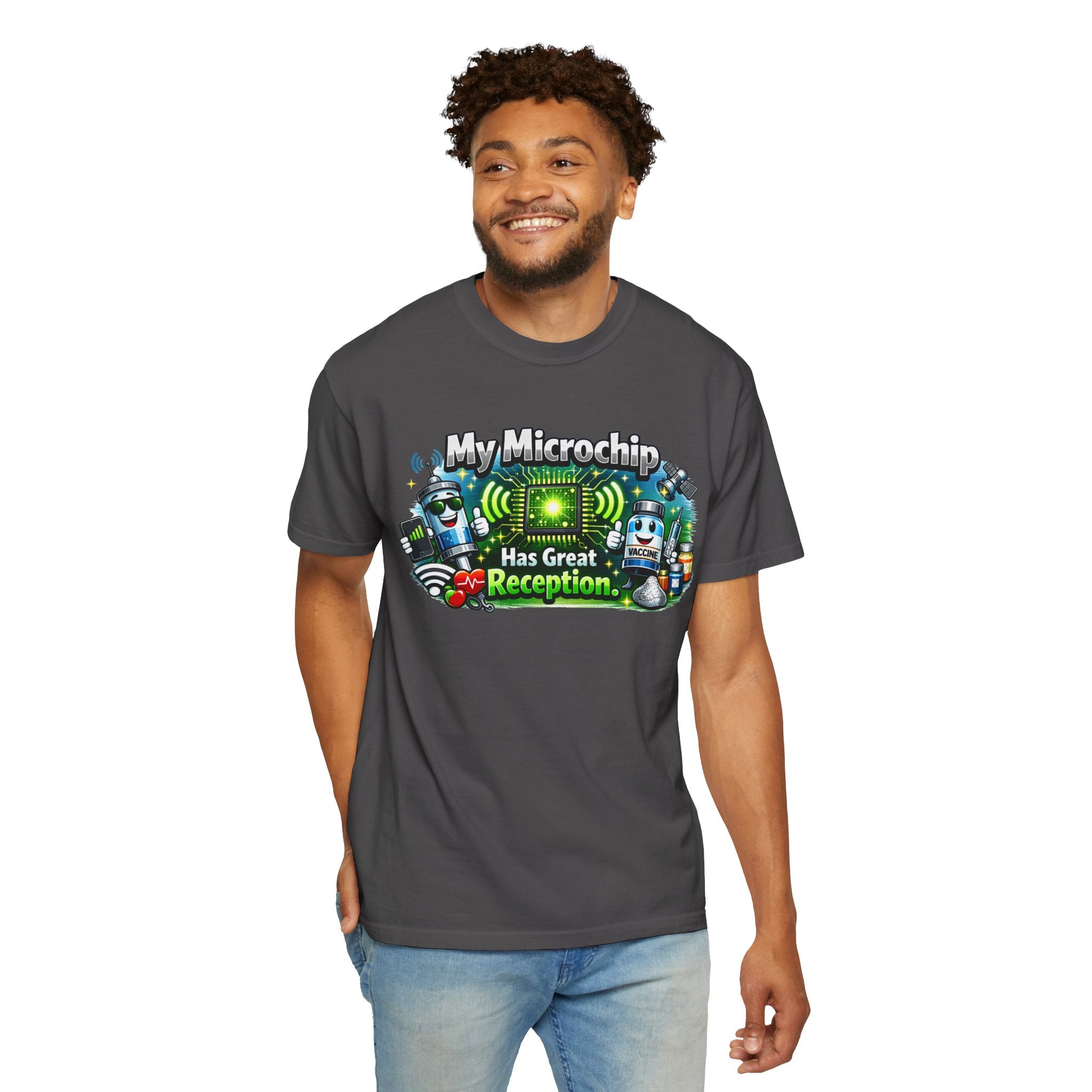 Great Reception Microchip | Garment-Dyed Tee — AttitudeShirts