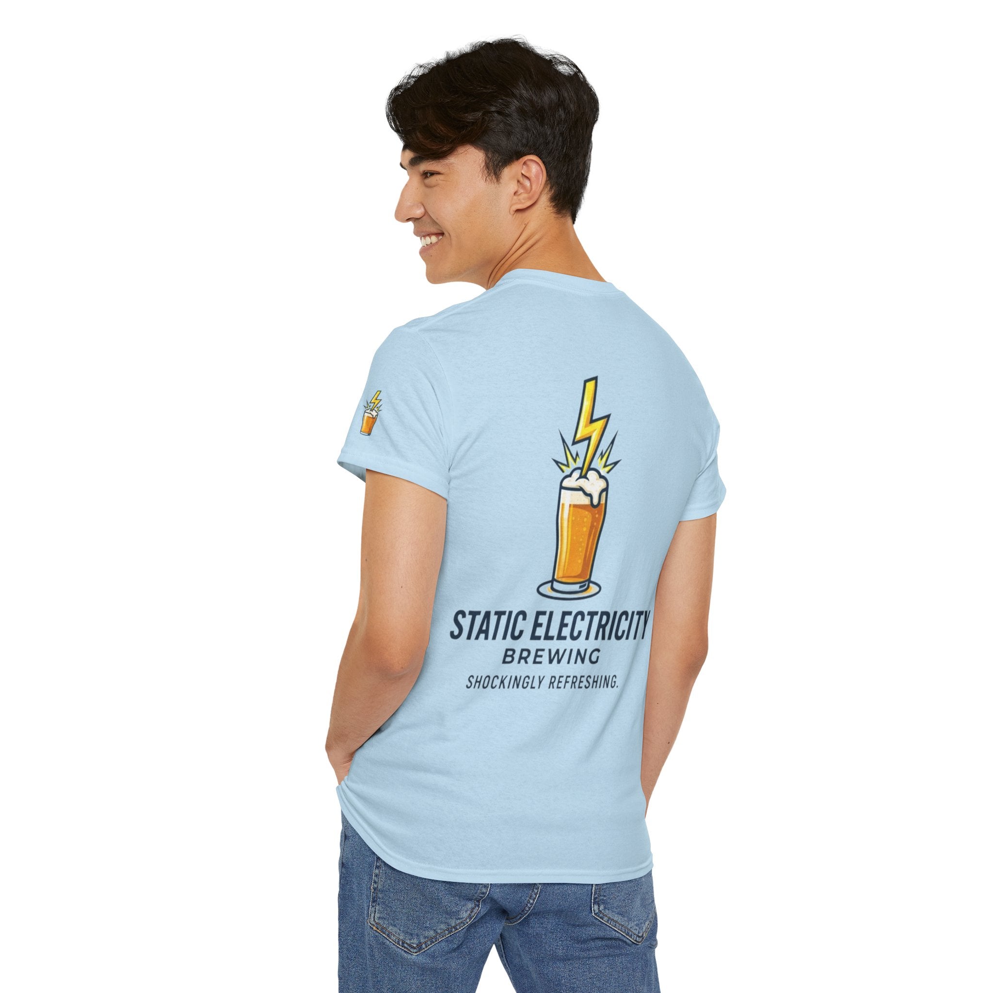 "Static Electricity Brewing" Premium Graphic Tee