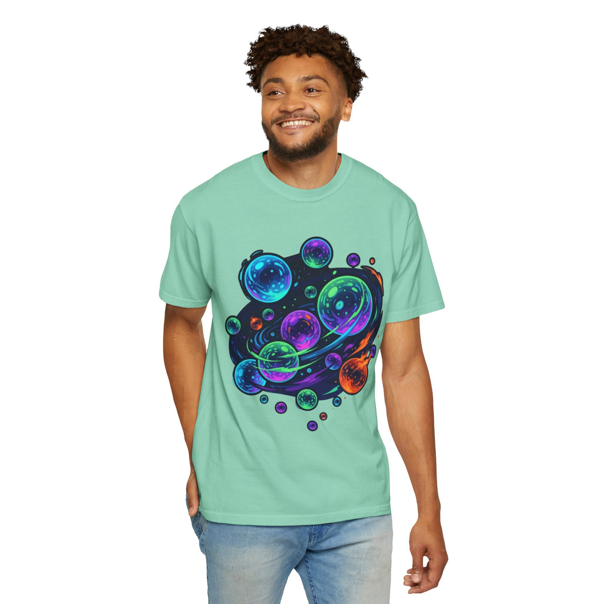 Color: Island Reef | MinMin Lights (Australian Folklore) Unisex Garment-Dyed Tee