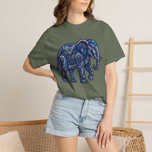 Color: Moss | Cyber Elephant Unisex Garment-Dyed Tee