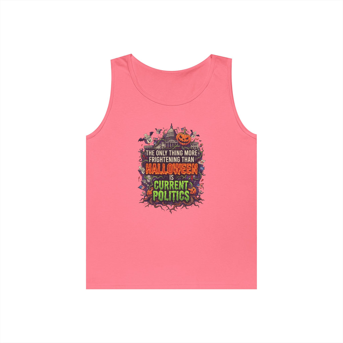 Color: Safety Pink | Current Politics Tank Top