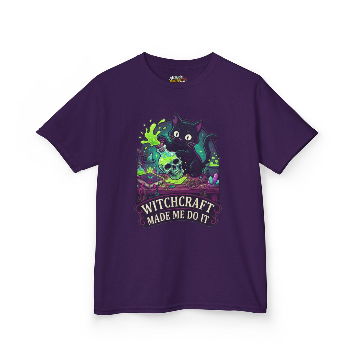 Color: Purple | Witchcraft Made Me Do It Kids Tee