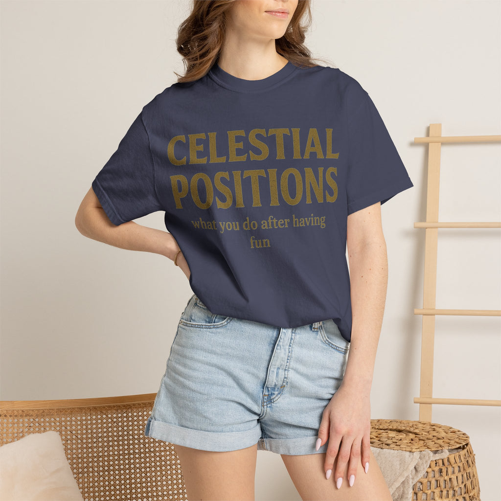 "Celestial Positions" Unisex Garment-Dyed T-shirt