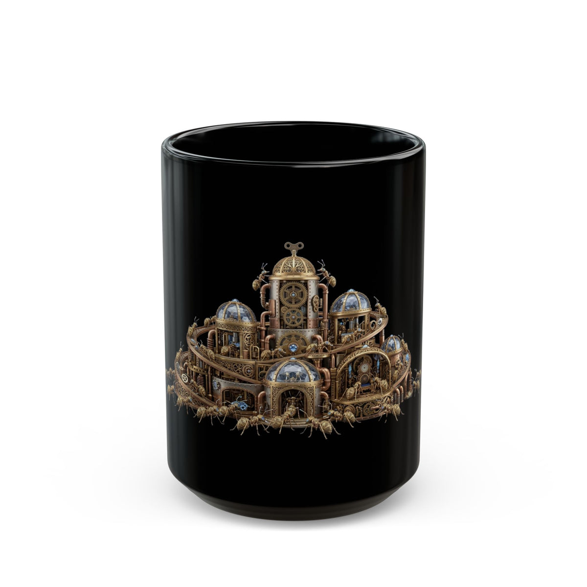 "Cyber Ants" Black Ceramic Mug