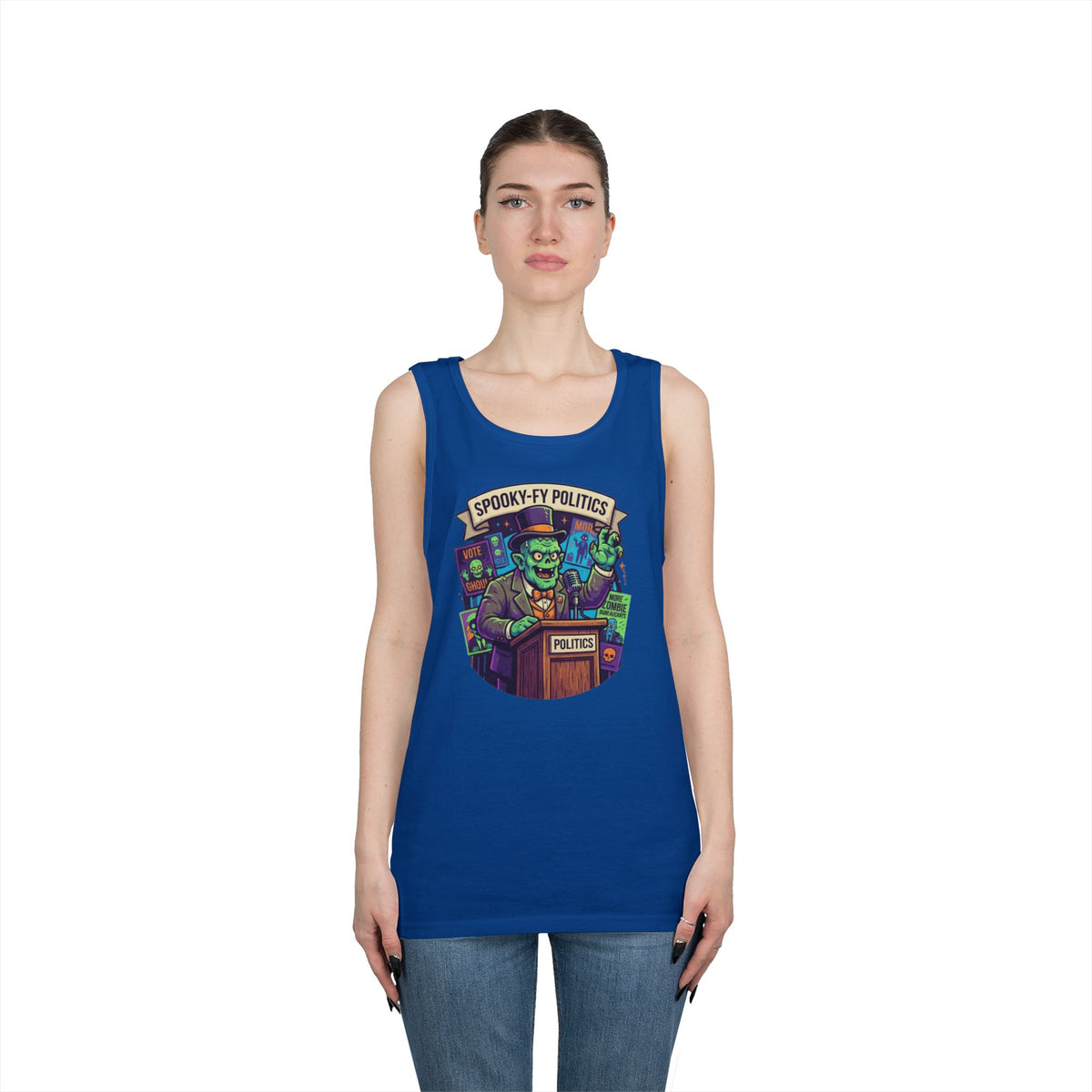 Color: Royal | Spooky-Fy Politics Tank Top