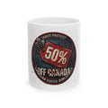 "50% Off Canada" White Ceramic Mug
