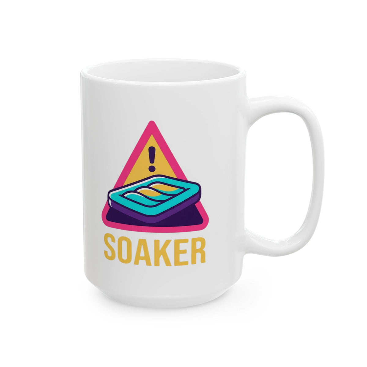 "Professional Soaker" White Ceramic Mug — Graphic