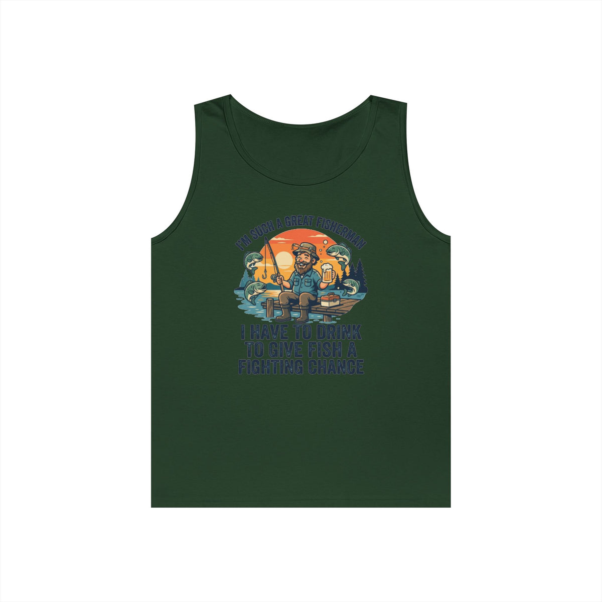 "Drink to Give Fish a Fighting Chance" Tank Top