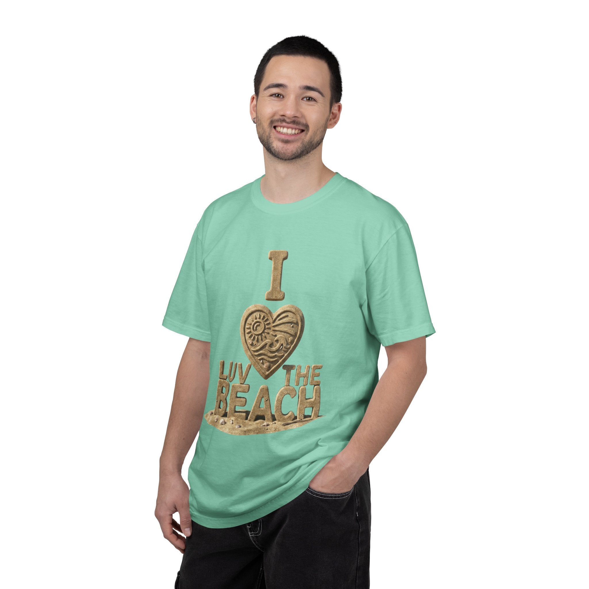 "I Luv The Beach" Unisex Garment-Dyed Tee