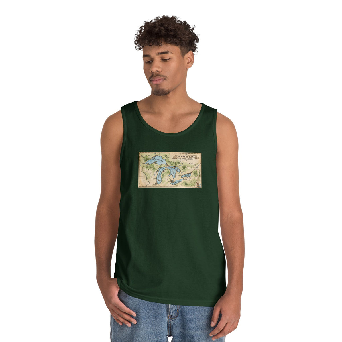 Color: Forest Green | 51st State Great Lakes Tank Top