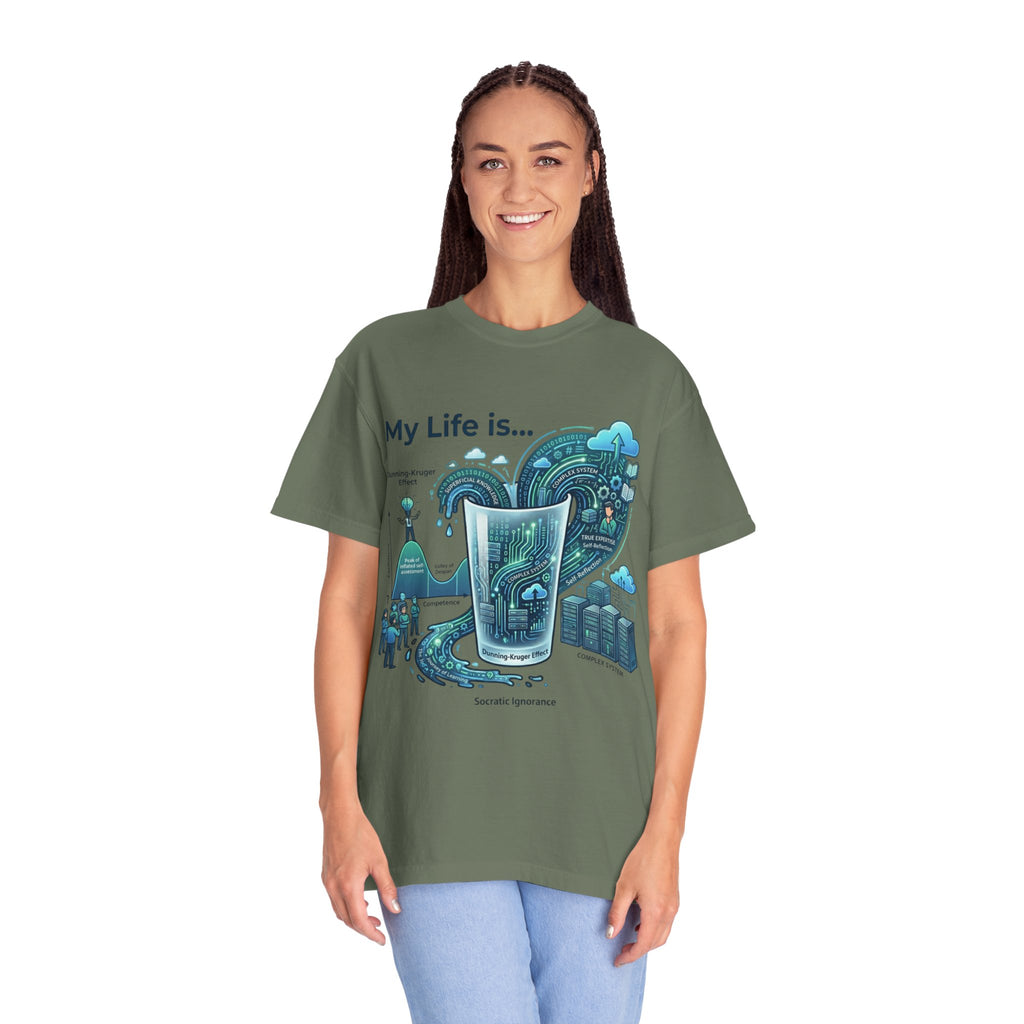 "Dunning Kruger" Unisex Garment-Dyed T-shirt