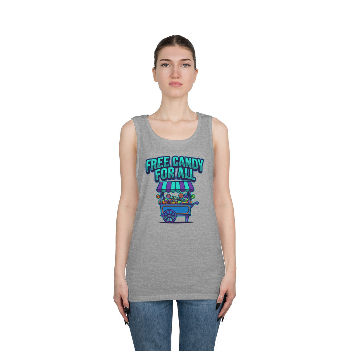 Color: Sport Grey | Free Candy For All Tank Top