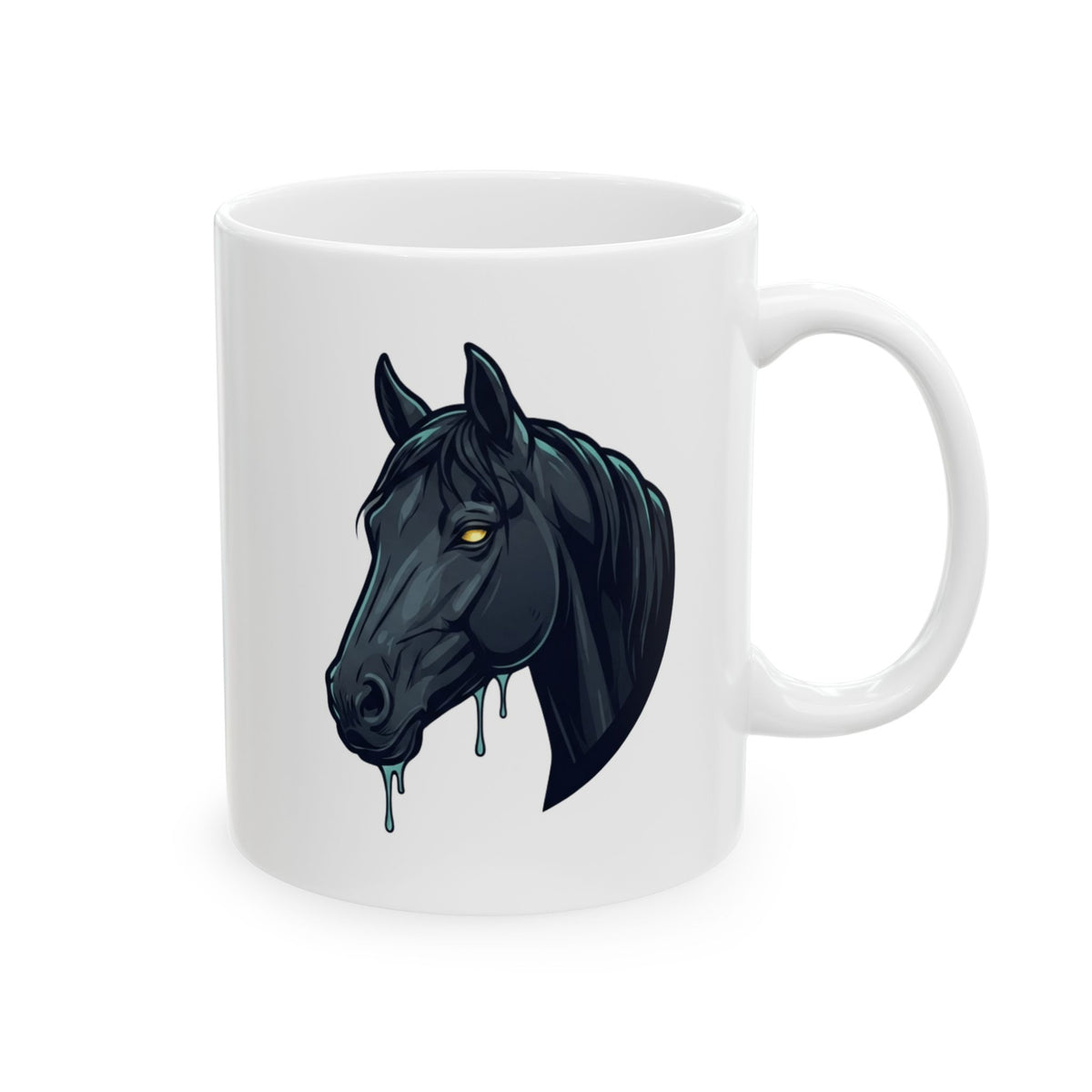 "Kelpie (Scottish Folklore)" White Ceramic Mug — Graphic
