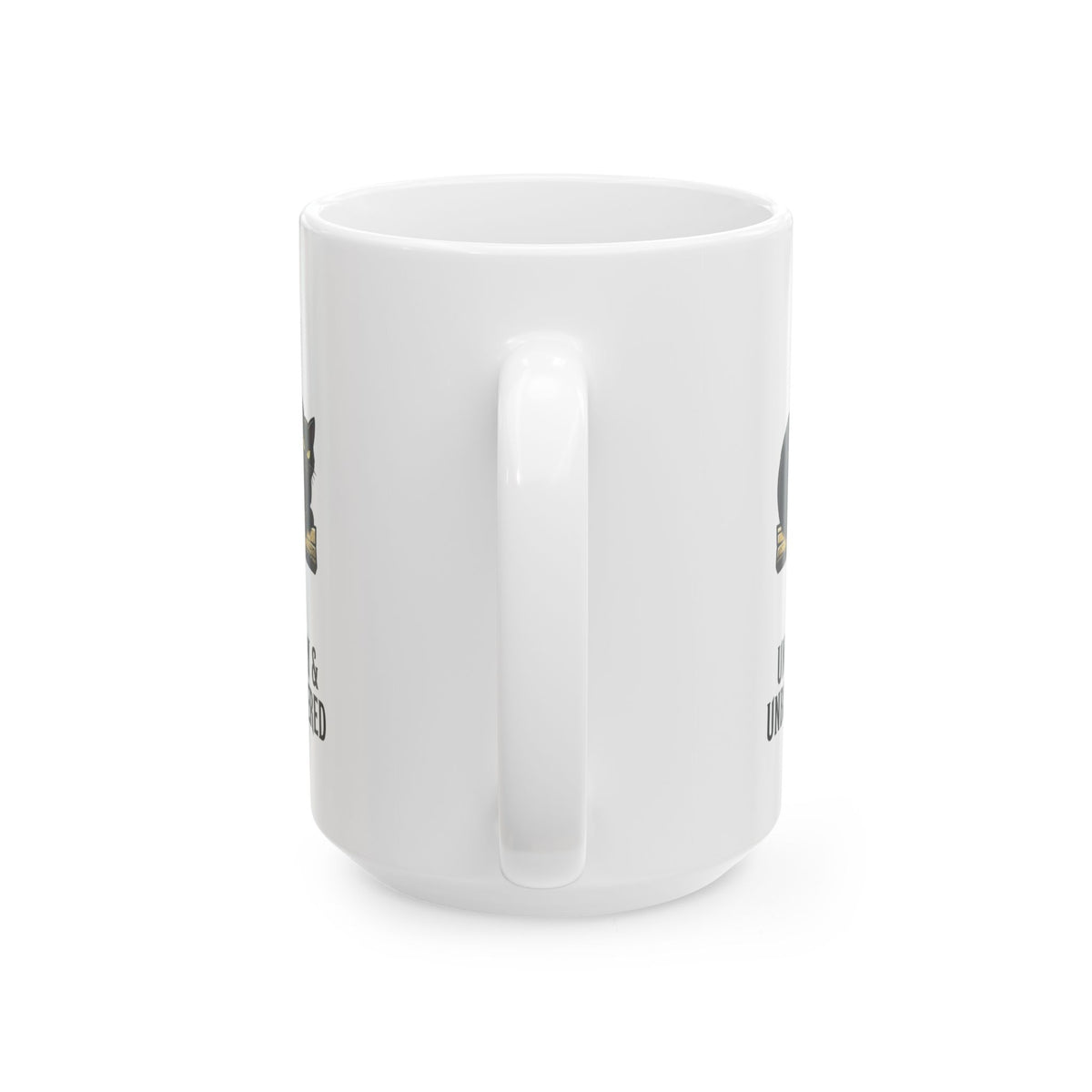"Unholy and Unbothered" White Ceramic Mug