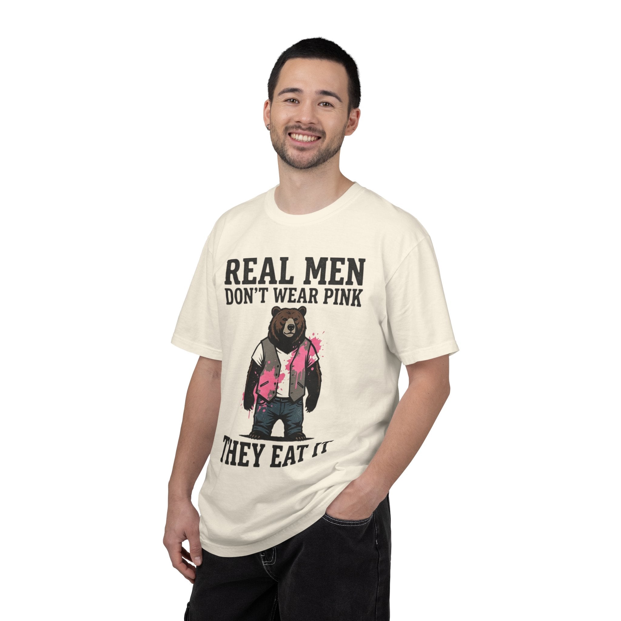 "Real Men Eat Pink" Unisex Garment-Dyed Tee