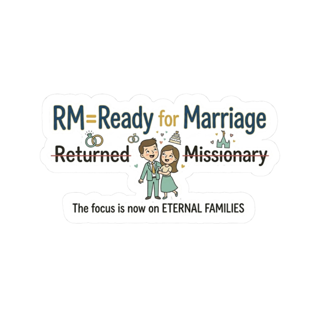 RM: Ready for Marriage (Probably Not) | Kiss-Cut Sticker — AttitudeShirts