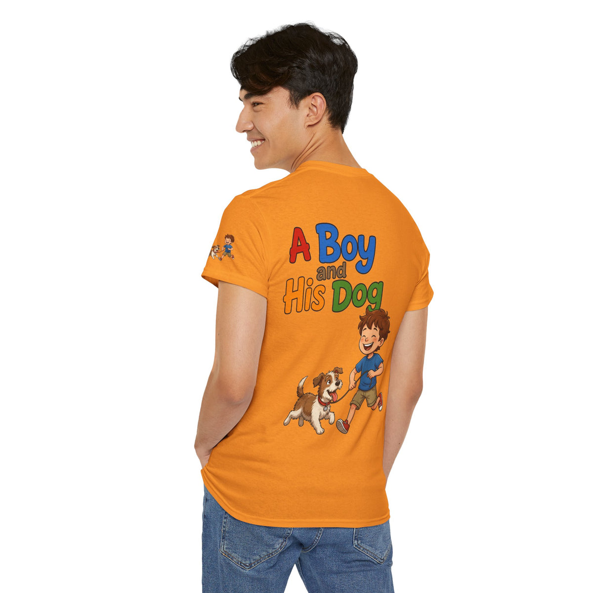 Color: Tennessee Orange | A Boy And His Dog Premium Graphic Tee