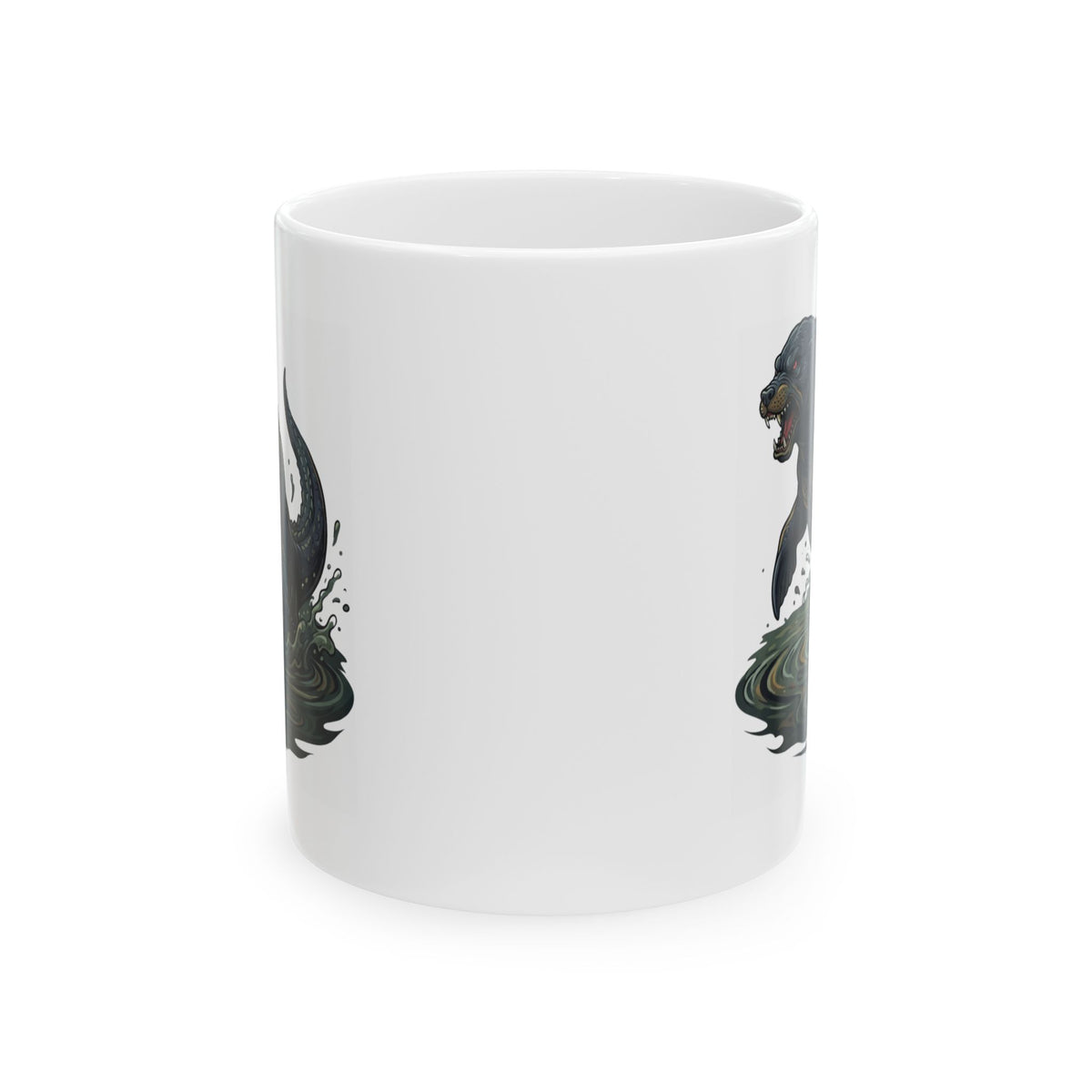 "Bunyip (Australian Aboriginal Mythology)" White Ceramic Mug