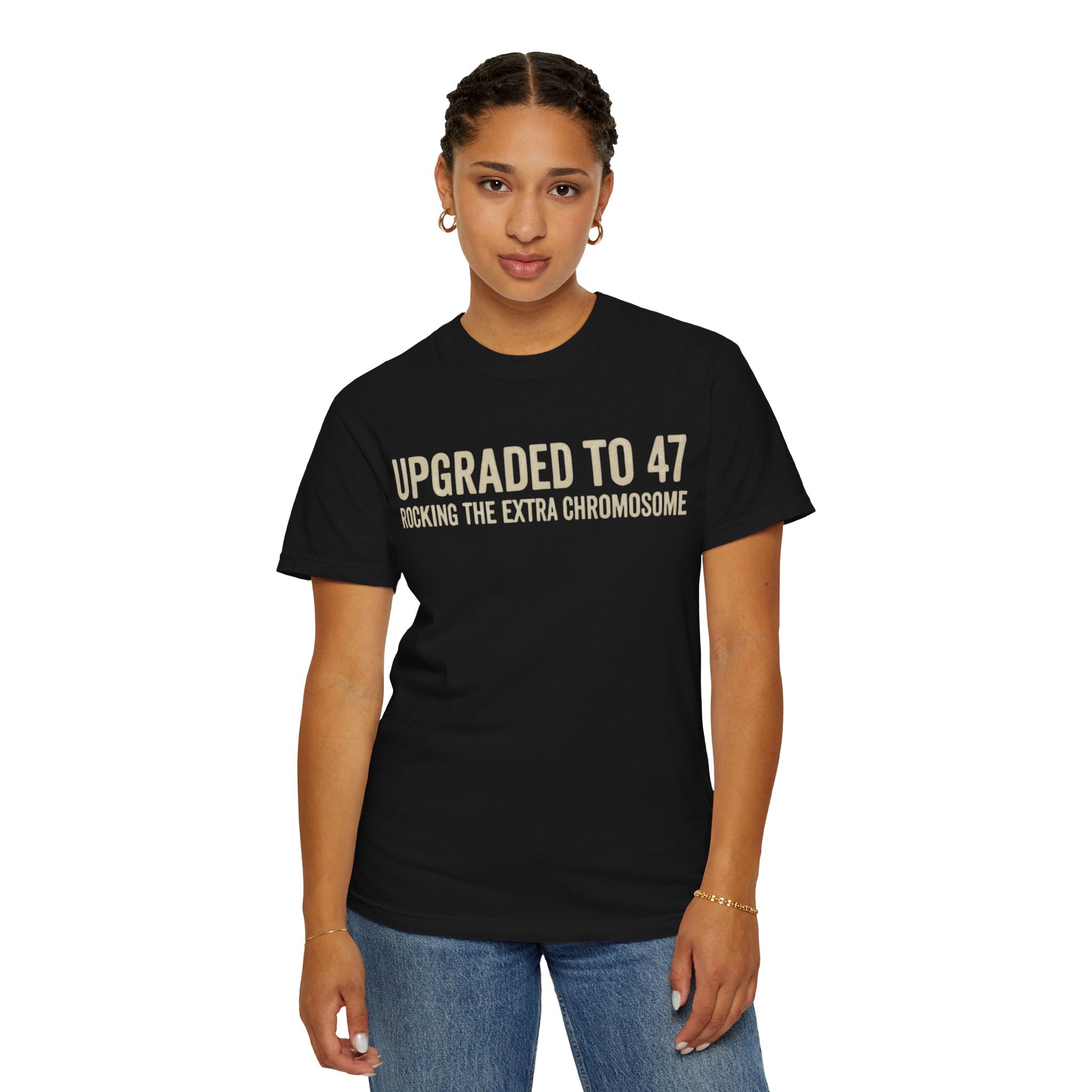 "47 Chromosomes" Unisex Garment-Dyed Tee
