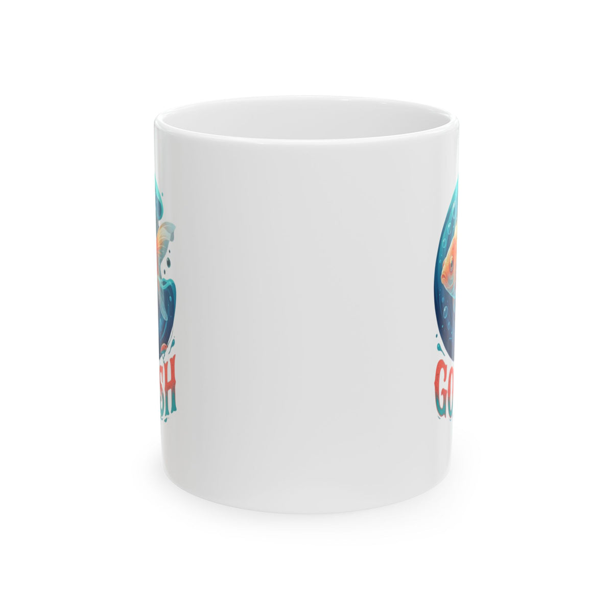 "Go Fish" White Ceramic Mug
