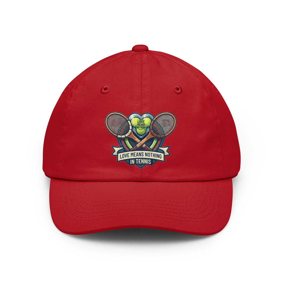 Color: Red | Love Means Nothing in Tennis Dad Hat