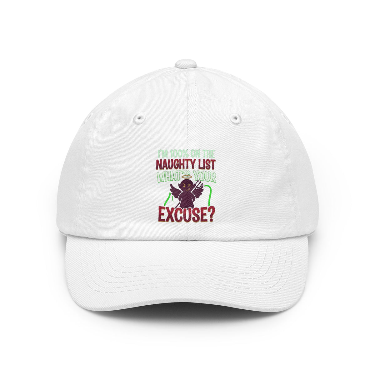 Color: White | On The Naughty List Dad Hat