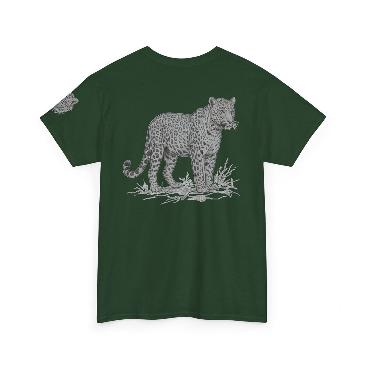 "Pencil Sketch Art Leopard" Premium Graphic Tee