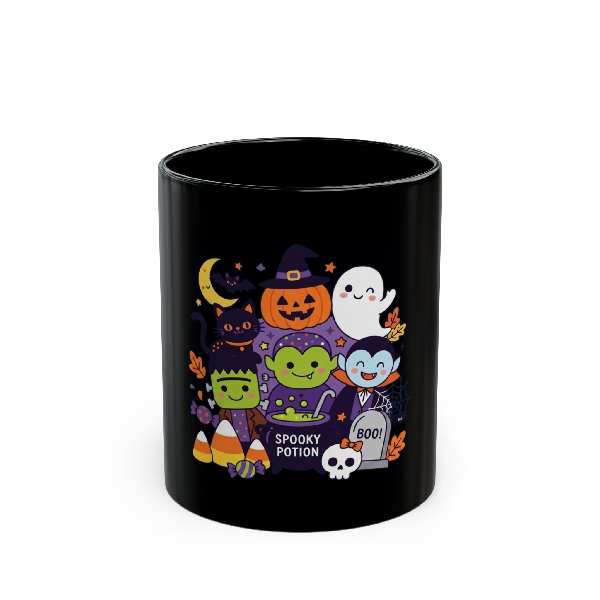 "Spooky Potion" Black Ceramic Mug