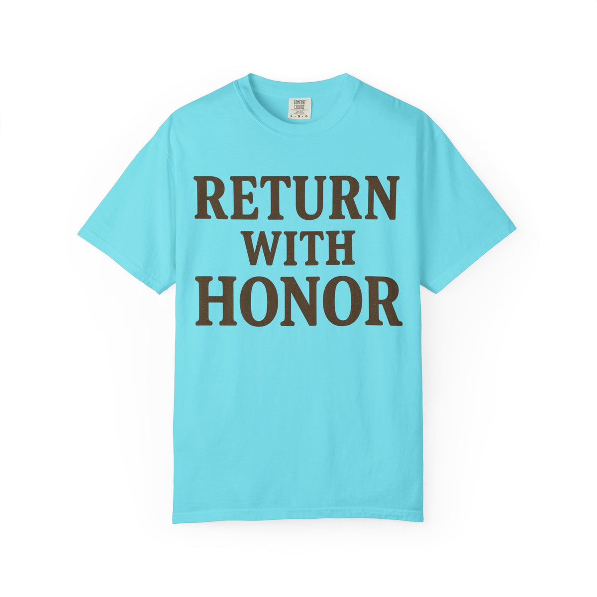 Color: Lagoon Blue | Return With Honor Unisex Garment-Dyed T-shirt