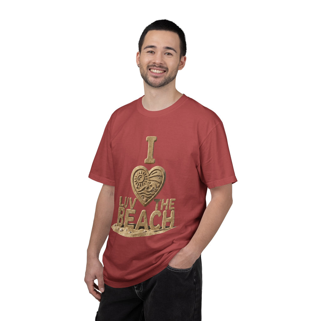 "I Luv The Beach" Unisex Garment-Dyed Tee