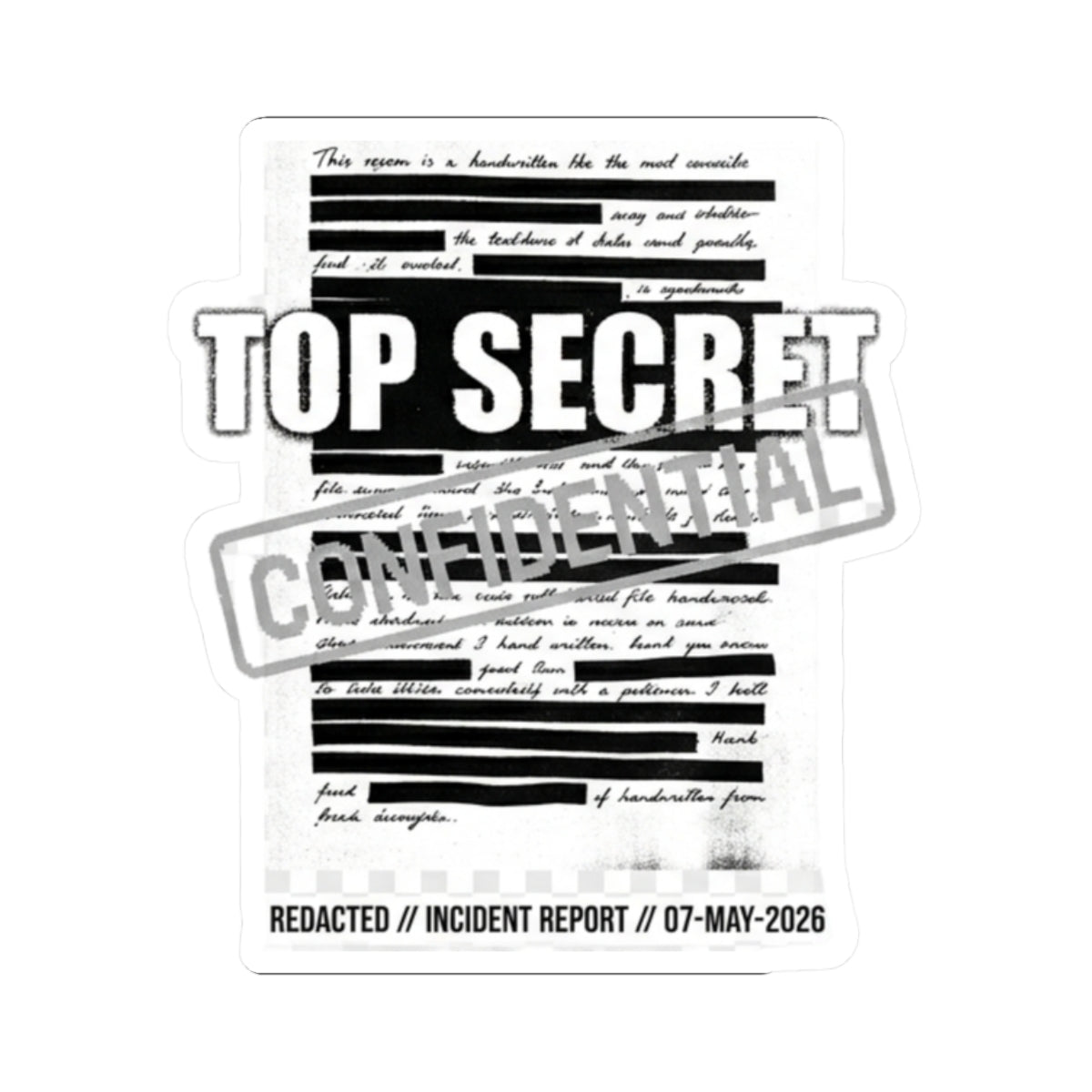 Classified Information Enthusiast | Kiss-Cut Sticker — AttitudeShirts