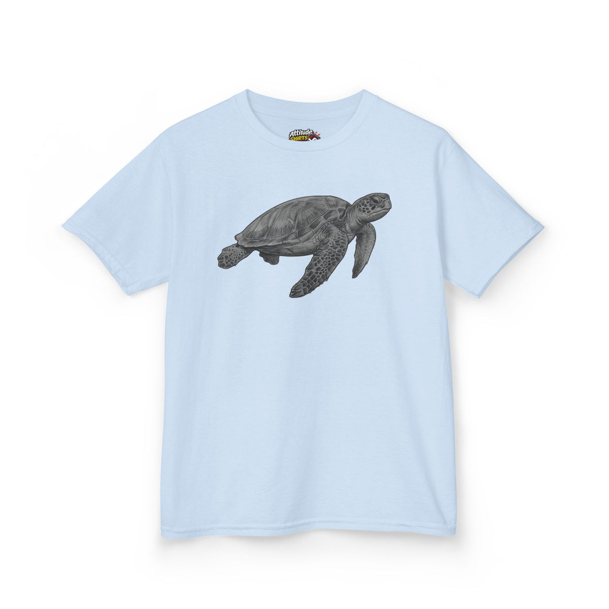 "Pencil Sketch Art Sea Turtle" Kids Tee