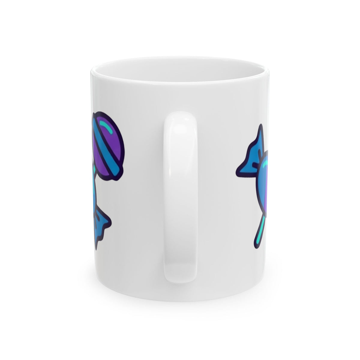 "Free Candy For All" White Ceramic Mug — Graphic