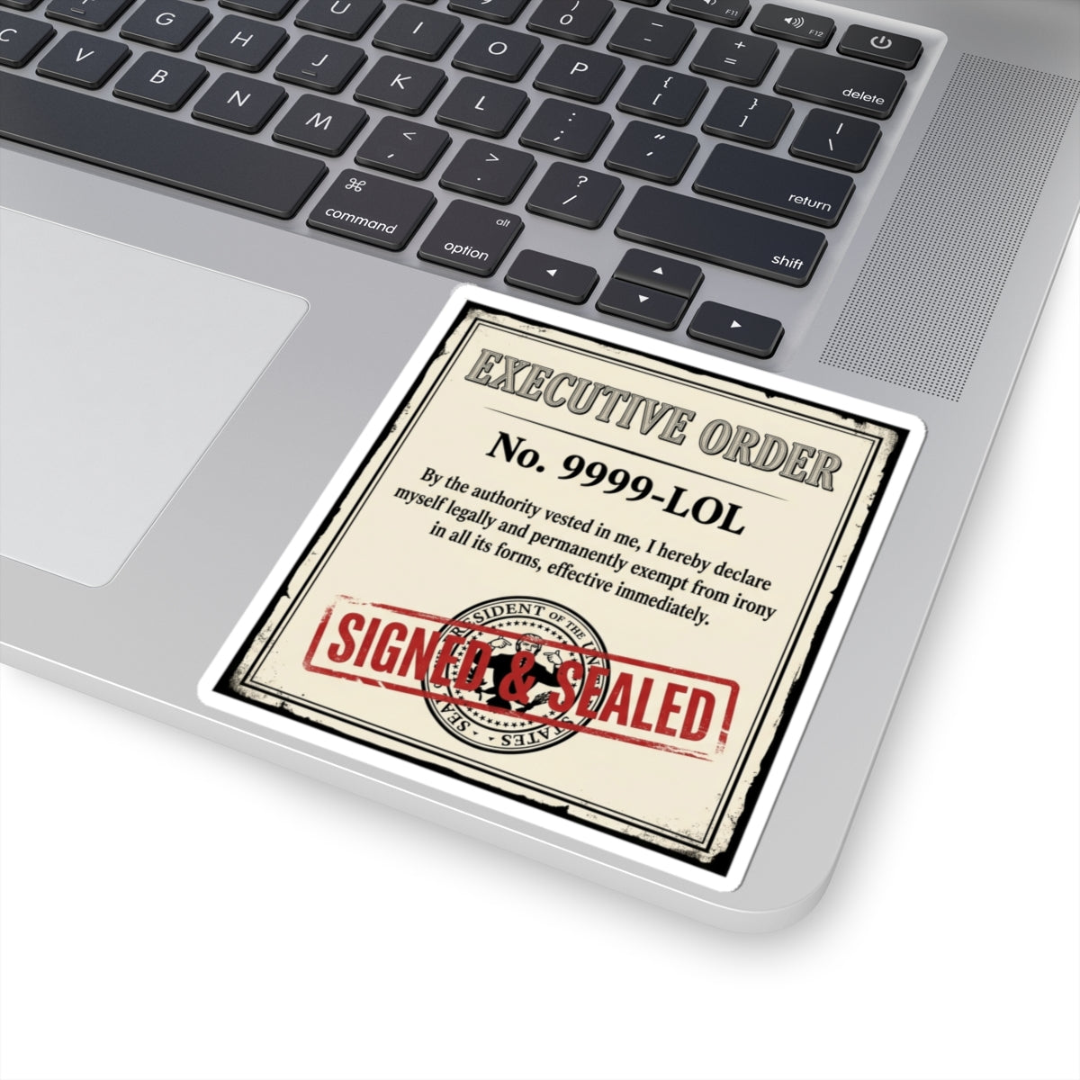"Irony Free" Sticker — Main