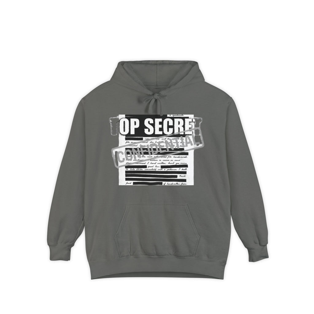 Classified Information Enthusiast | Garment-Dyed Hoodie — AttitudeShirts