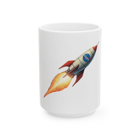 "Mars 2 Day Shipping" White Ceramic Mug — Graphic