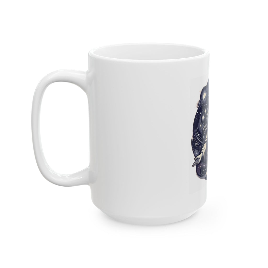 "God Works in Mysteroius Ways" White Ceramic Mug — Graphic